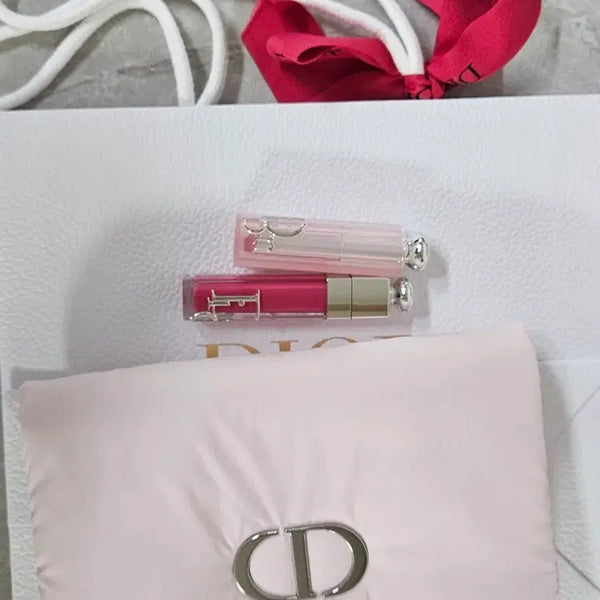 [BUNJANG] Dior Addict Lip Glow & Care Duo Set 007 Raspberry / 택포) 디올 어딕트 립 컬러 & 케어 듀오 세트 007 라즈베리