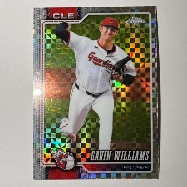 [BUNJANG] Cleveland Guardians Gavin Williams Topps Chrome Prospector Baseball Card / 클리블랜드 가디언스 가빈 윌리엄스 엑스프렉터 탑스크롬 MLB 야구 카드