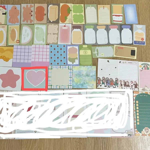 [BUNJANG] 235 Design Memo Pad Paper Set (10 Sheets Each) / 떡메모지 떡믹 10장 세트