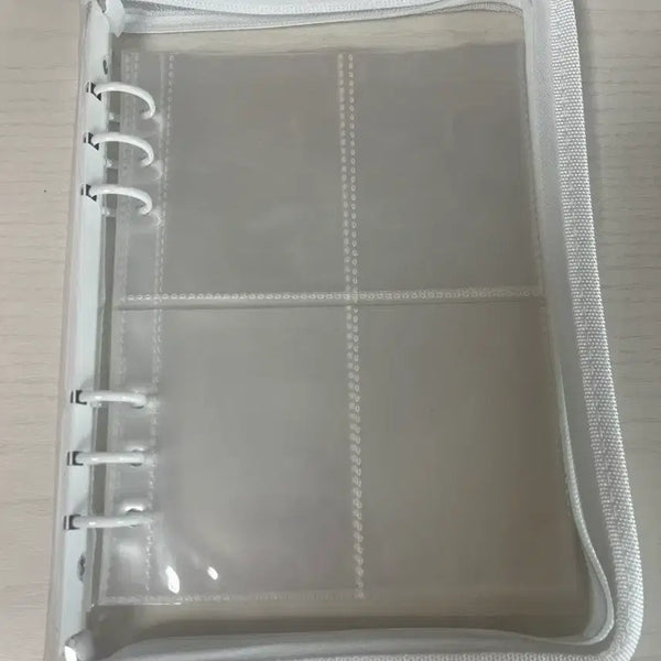[BUNJANG] 4-Ring Binder with Transparent White Cover / 투명 흰색 4단 바인더