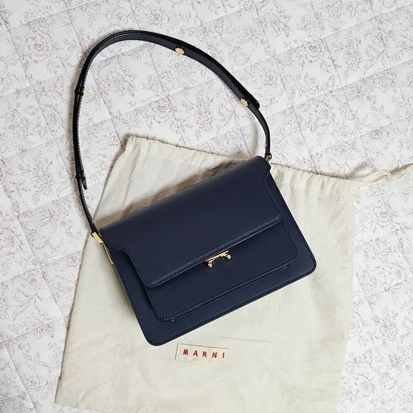 [BUNJANG] Marni Trunk Medium Bag Calfskin Navy / 마르니 트렁크백 미듐 카프스킨 네이비