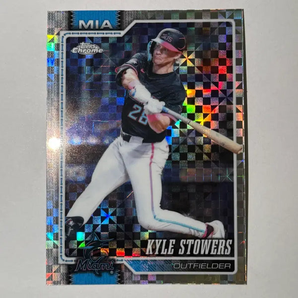 [BUNJANG] Miami Marlins Kyle Stowers Exprector Tops Chrome MLB Baseball Card / 마이애미 말린스 카일 스토워스 엑스프렉터 탑스크롬 MLB 야구 카드