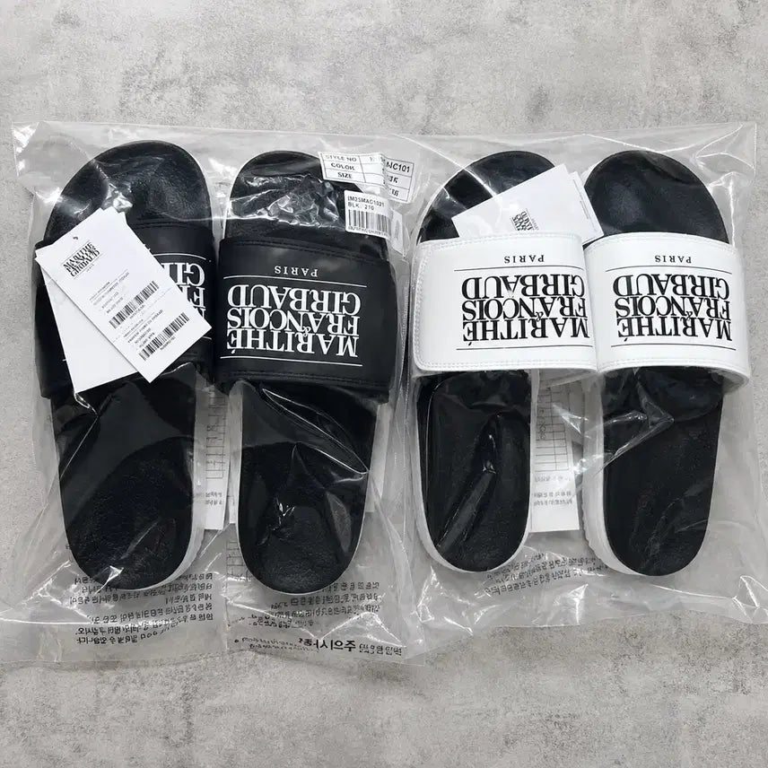 [BUNJANG] Marithe Francois Girbaud Velcro Strap Slippers Sandals / 마리떼 프랑소와 저버드 슬리퍼 샌들 화이트/블랙