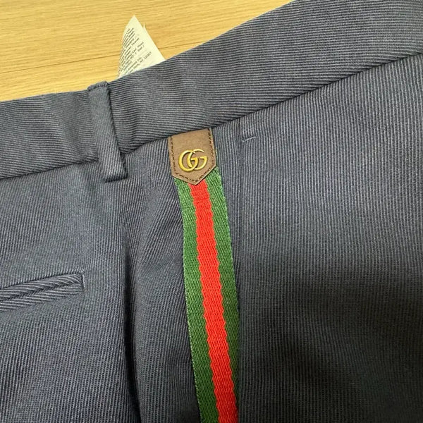 [BUNJANG] Gucci Ankle Slacks Navy Stripe / 구찌 슬랙스 바지