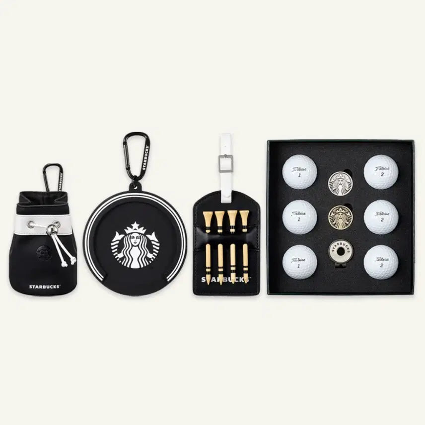[BUNJANG] Starbucks Buddy Black Golf Premium Gift Set / (새상품) 스타벅스 신상 골프 프리미엄 선물세트
