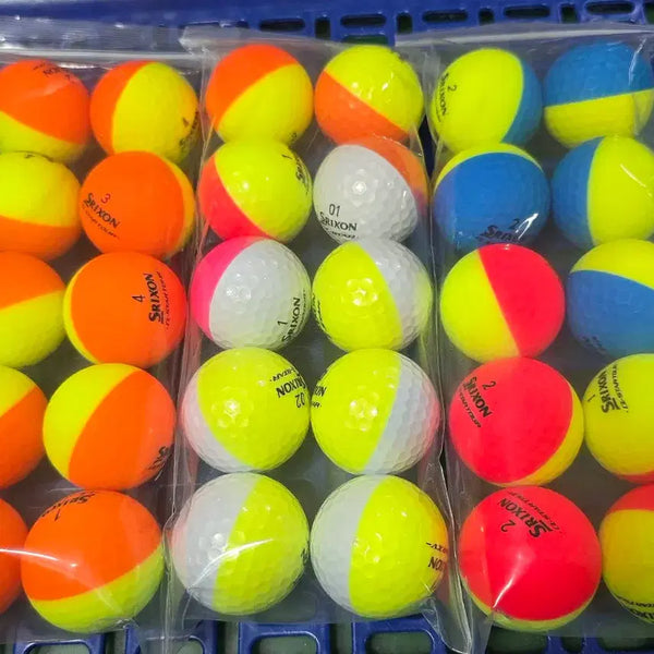 [BUNJANG] Srixon Divide Matte Half-Half Balls (A+ Grade) - 30 pcs / 스릭슨 디바이드 무광 30개(A+급)반반볼 로스트볼