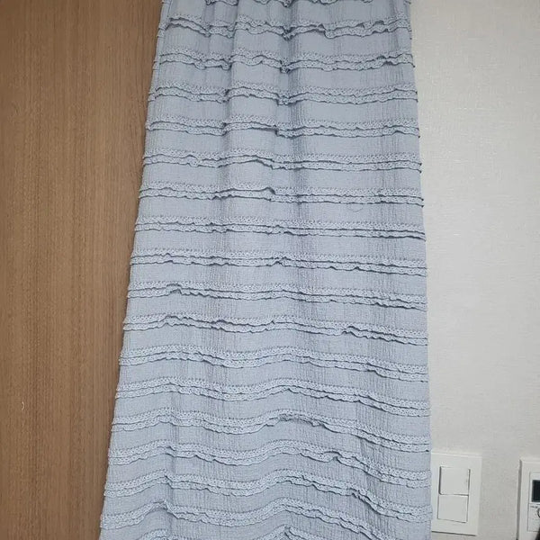 [BUNJANG] Stretch Ruffle Lace Long Skirt / 스판 캉캉 레이스 롱스커트