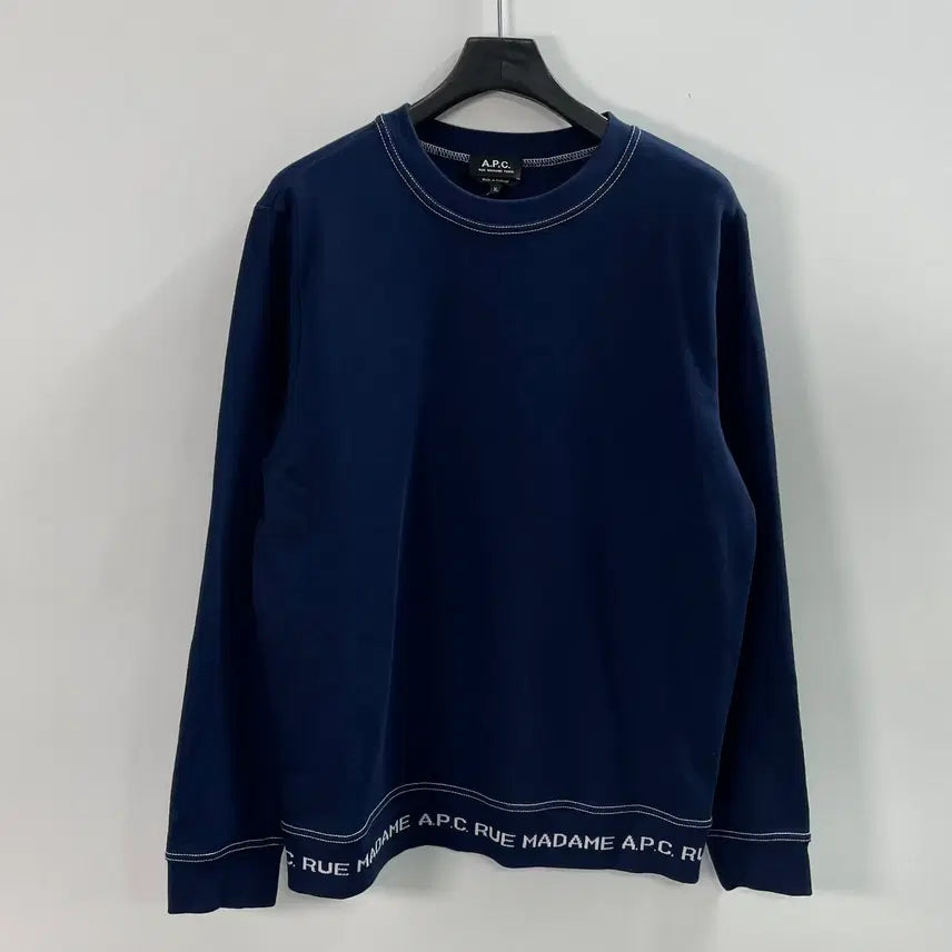 [BUNJANG] A.P.C. Louisette Navy Sweatshirt / APC 아페쎄 루 마담 네이비 맨투맨 (on.1995)