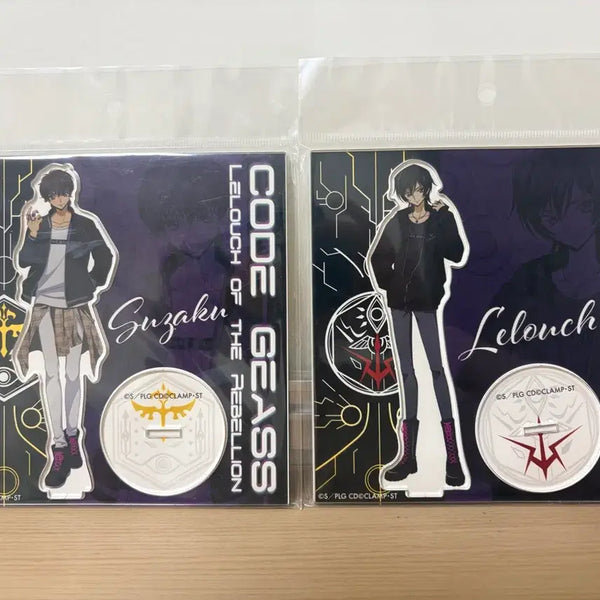 [BUNJANG] Code Geass Marui Collaboration Suzaku & Lelouch Acrylic Stands (Bundle Set) / 코드기어스 마루이 콜라보 아크릴 스탠드 스자쿠, 를르슈 2종 일괄 판매