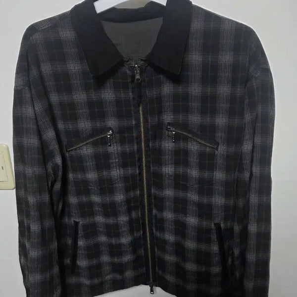 [BUNJANG] Politeru 24FW Ramie Check Blouson (Size 3) / [3] 폴리테루 24fw 라미체크 블루종