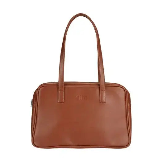 [BUNJANG] Fillintheblank Trapezoid Shoulder Bag Brown / 필인더블랭크 트라페즈 숄더백 브라운 fillintheblank fitb 스쿨백 빈티지 미니멀 출근 학생 직장인 가방 토트백