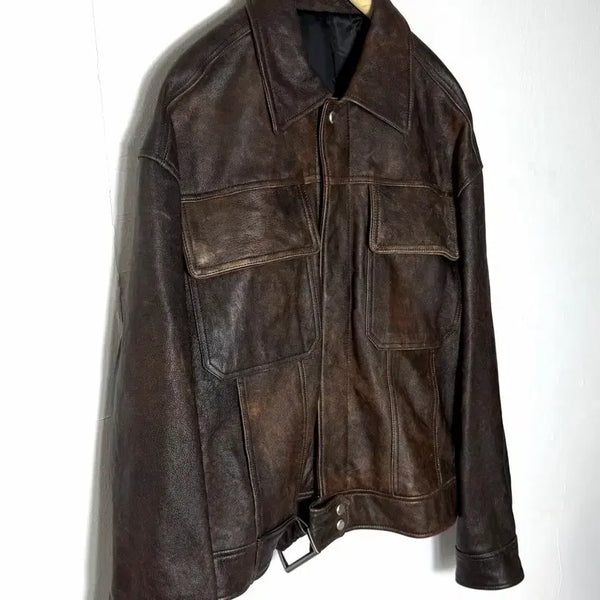 [BUNJANG] Maisonmined Leather Jacket / 메종미네드 가죽자켓