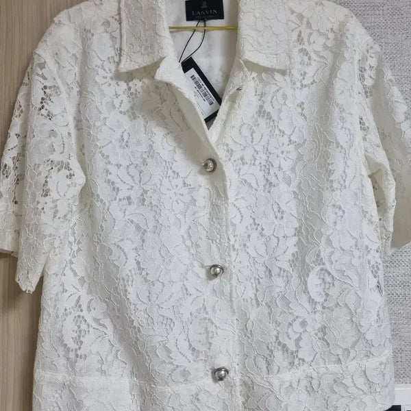 [BUNJANG] Lanvin Collection Lace Jacket White / 랑방 컬렉션레이스 자켓 화이트