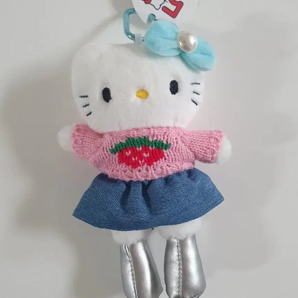 [BUNJANG] Long-Legged Kitty Knit Keychain / 롱다리키티 통통 니트 키링