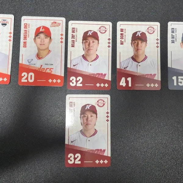 [BUNJANG] Paldo KBO Baseball Cards Bundle Set (6 Cards) / 팔도 KBO 카드 6장 일괄 코드 미사용
