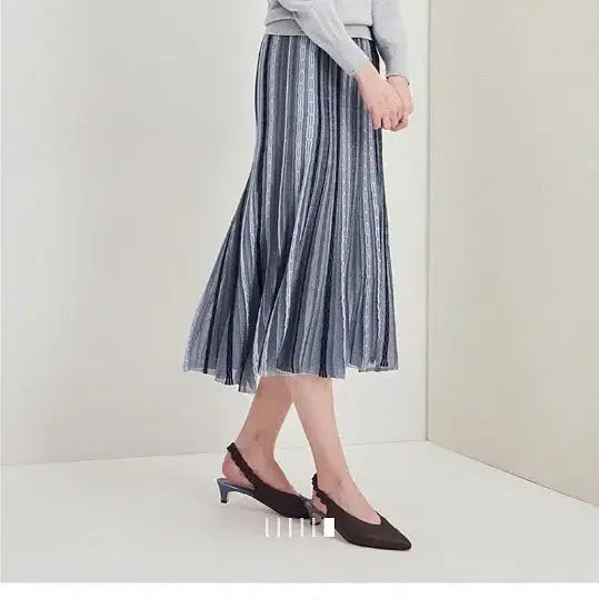 [BUNJANG] LATT By Hansem Glitter Knit Midi Skirt / 한섬 래트바이티 LATT 글리터 여름니트 스커트