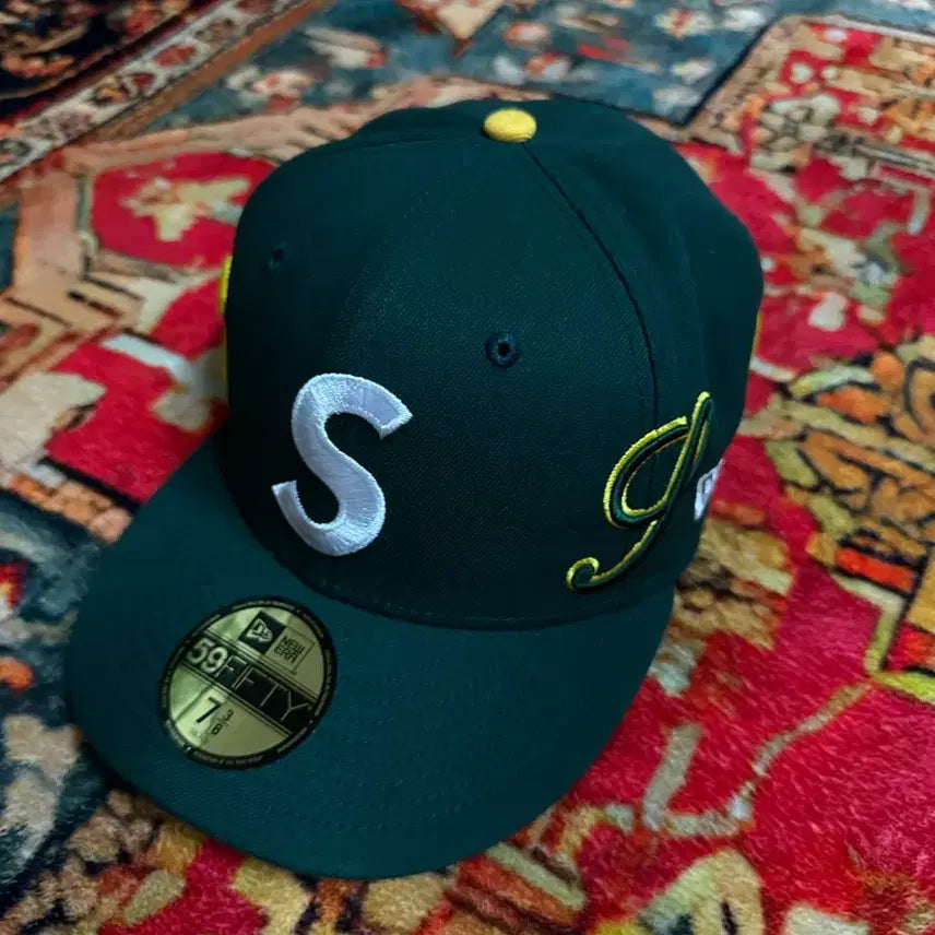[BUNJANG] Supreme New Era Multi Logo Fitted Snapback Green / 슈프림 뉴에라 멀티로고 핏티드 스냅백 그린 58.7