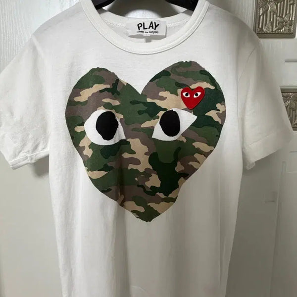 [BUNJANG] Comme des Garçons Camo T-shirt White M / 꼼데가르송 카모 반팔 화이트 M