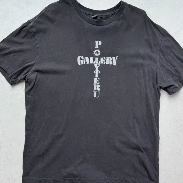 [BUNJANG] Polytune 1/2 Graphic T-Shirt 'Cross Tee' / 폴리테루 1/2 graphic t-shirt 'cross tee'