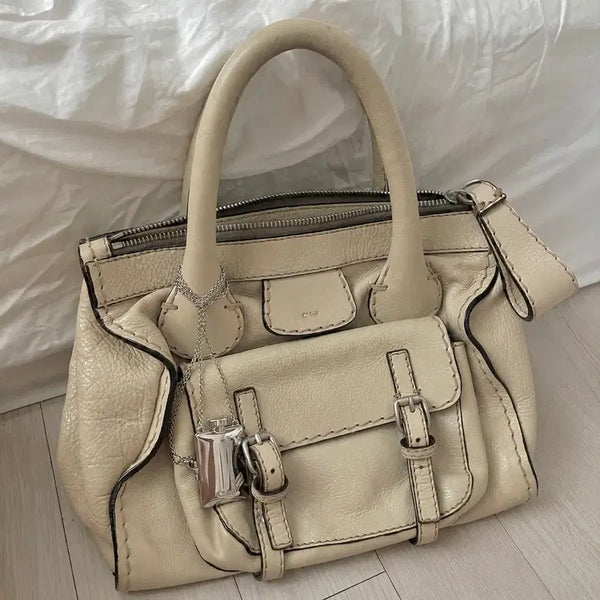 [BUNJANG] Chloé Phoebe Philo Era Edith Small Shoulder Bag Cream / 끌로에 00s 피비 파일로 이디스 스몰 크림 가방 백 y2k 핀터 숄더