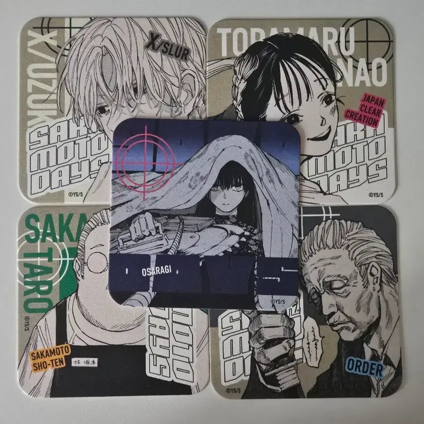 [BUNJANG] Sakomoto Days 5 Types Coaster Bundle Set / 일괄) 사카모토데이즈 코스터 5종