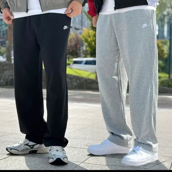 [BUNJANG] Nike Swoosh Fleece Training Pants - Gray / 나이키 스우시 기모 팬츠 그레이