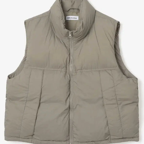 [BUNJANG] Milo Archive Cropped Oversized Vest - Ash Brown / [밀로아카이브] 크롭 오버 베스트 - 애쉬 브라운