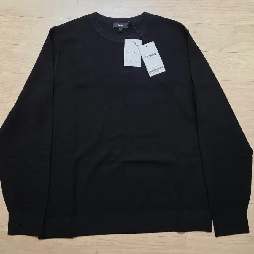 [BUNJANG] Theory Leland Crewneck Knit Black / 띠어리 26년 라이트 바일렌 릴랜드 크루넥 니트 L 105 정가 42만원 블랙