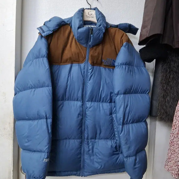 [BUNJANG] The North Face 700 Fill Down Puffer Jacket / 노스페이스 700 필 패딩 블루 브라운95