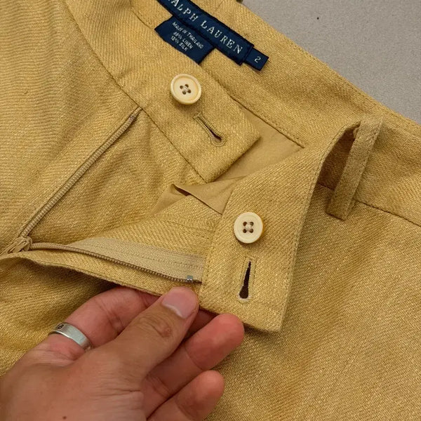 [BUNJANG] Polo Ralph Lauren Silk Linen Blend Shorts Beige / 폴로 랄프로렌(Polo Ralph Lauren)실크 반바지 베이지
