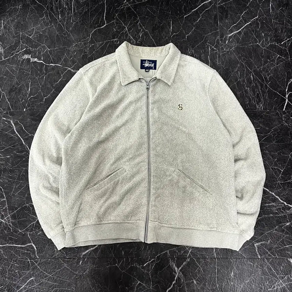[BUNJANG] Stussy 90s S Logo Terry Fleece Zip-Up Jacket XL / 스투시 올드 90s S로고 테리 플리스 집업 자켓