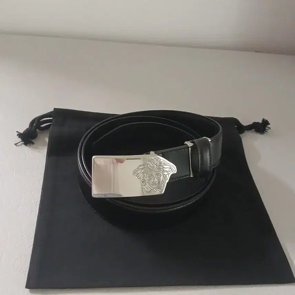 [BUNJANG] Versace Medusa Buckle Belt Black / 베르사체 메두사 버클 벨트 블랙 정품