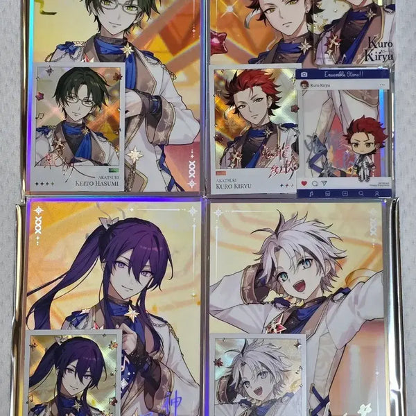 [BUNJANG] Ensemble Stars! Kagei Red Moon Set Kaito Kuro Soma Ibuki Color Sheet, Polaroid, Lucky Draw Photocard, Acrylic Block / 앙스타 홍월 세트 케이토 쿠로 소마 이부키 7특 16특 색지 폴라로이드 모펀 팝업