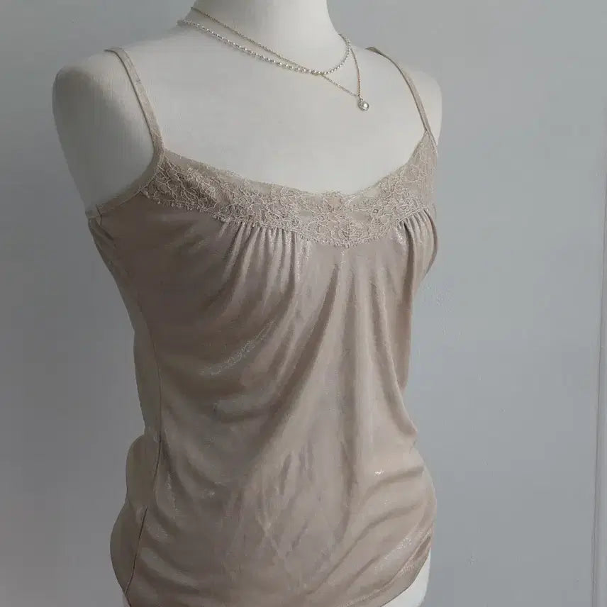 [BUNJANG] Japanese Vintage Beige Lace Bustier Top / [일본빈티지] 베이지색 레이스 뷔스티에 탑