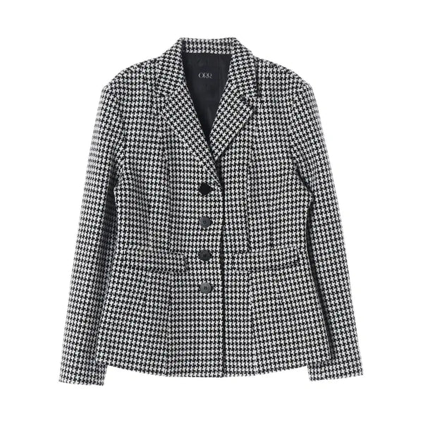 [BUNJANG] ORR 21FW Houndstooth Pattern Wool Blend Blazer Jacket / 오르 ORR 21FW 하운드투스 패턴 울 블렌드 블레이저 재킷