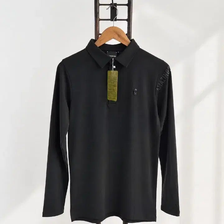 [BUNJANG] Amazingcree Men's Long Sleeve Golf Polo Shirt / #어메이징크리# 긴팔 남자골프티셔츠