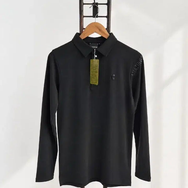 [BUNJANG] Amazingcree Men's Long Sleeve Golf Polo Shirt / #어메이징크리# 긴팔 남자골프티셔츠