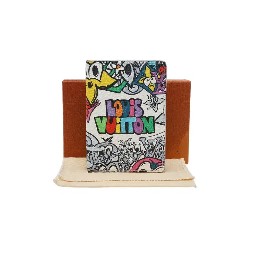[BUNJANG] Louis Vuitton Pocket Organizer Monogram Comics Canvas Wallet / (새상품급)루이비통 포켓 오거나이저 모노그램 코믹스 캔버스 지갑