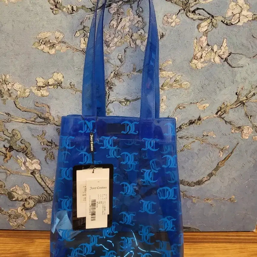 [BUNJANG] Jucycouture Transparent Logo Shopper Bag Blue / 쥬시꾸뛰 투명 로고 쇼퍼백 블루