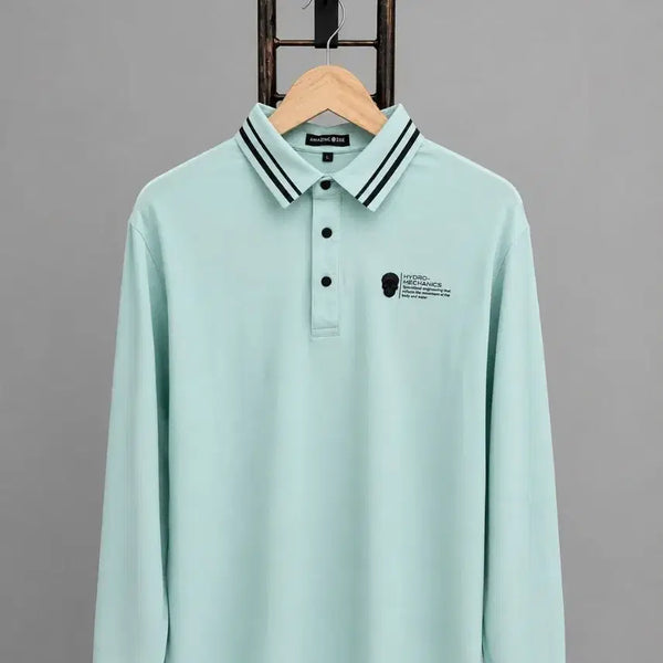 [BUNJANG] Amazingcree Men's Long Sleeve Golf Polo Shirt / #어메이징크리# 남자골프카라티 판매