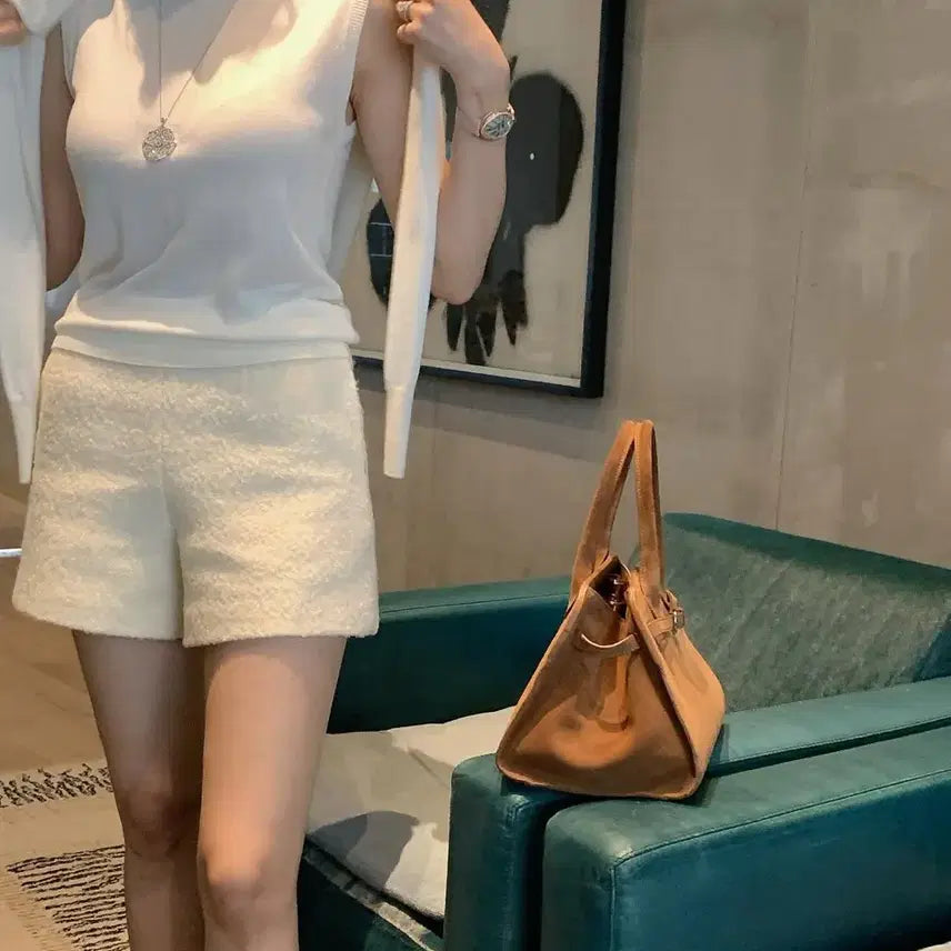 [BUNJANG] Laflaf Basic Knit Sleeveless Set-up, Ecru / 라플라 베이직 니트 나시 셋업, 에크루 새상품
