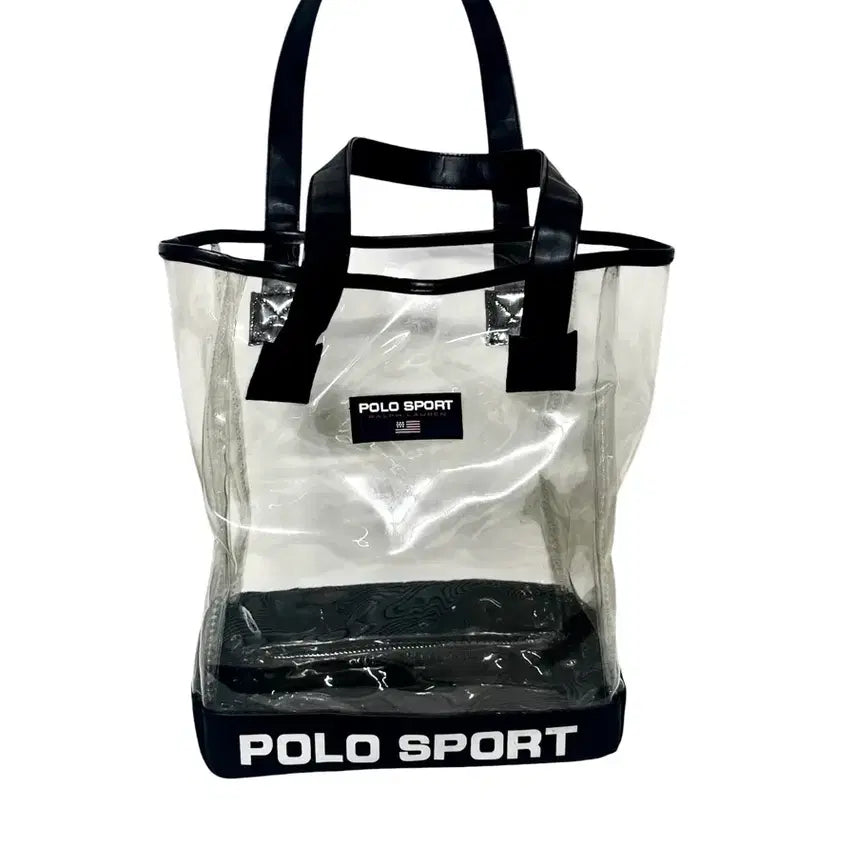 [BUNJANG] Polo Sport PVC Clear Tote Bag / 폴로 스포츠 투명 토트백