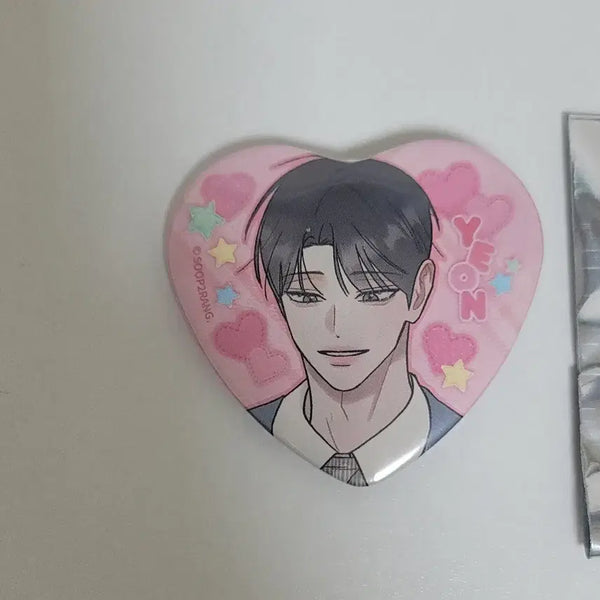 [BUNJANG] Hongsil Quest Lee Yeon Heart Can Badge / 홍실퀘스트 이연 하트 캔뱃지