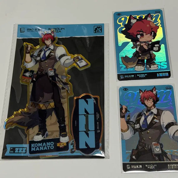 [BUNJANG] Genless Zone Zero Manato Acrylic Stand & Photocard Set / 반올림피자 젠레스 존 제로 마나토 아크릴 스탠드 포토카드