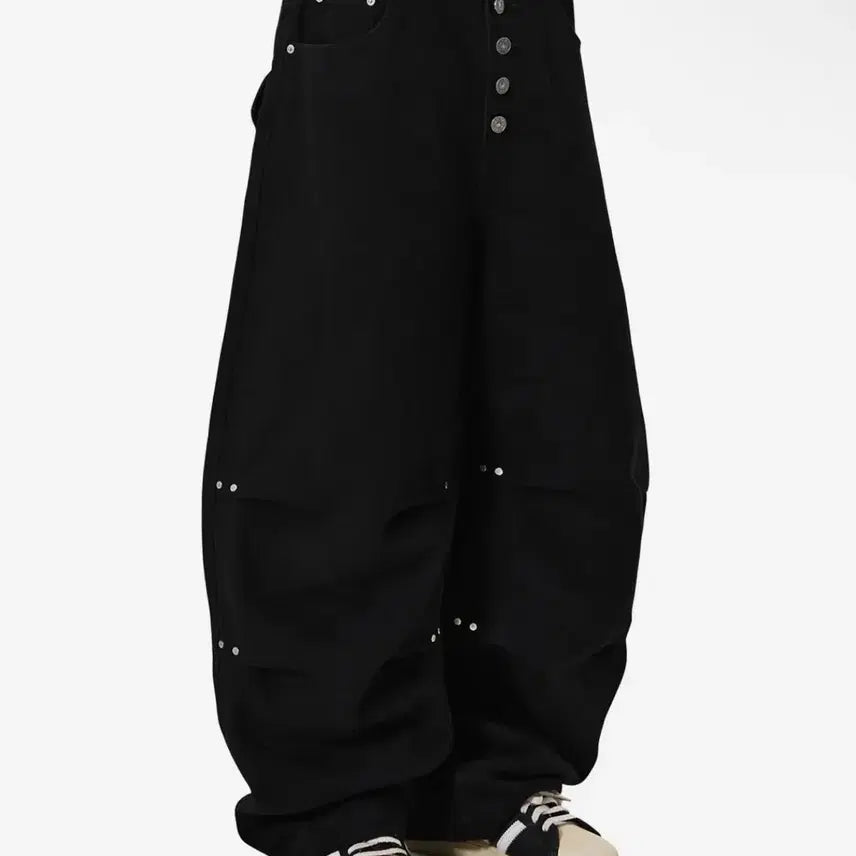 [BUNJANG] Openyard Tuck Wide Volume Pants - Black / TUCK WIDE VOLUME PANTS - BLACK