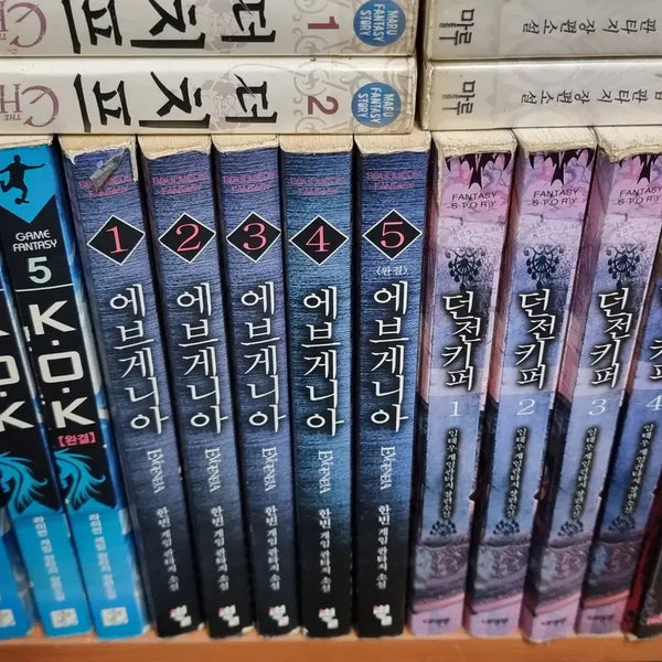 [BUNJANG] Evgenia Vol. 1-5 (Complete) Hanbin Fantasy Novel / 에브게니아 1-5 완 한빈 게임 판타지 소설