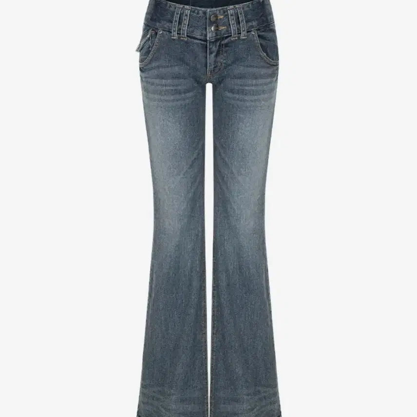 [BUNJANG] Pleasenofollow Tommie Button Bootcut Denim Jeans / 플리즈노팔로우 토미 버튼 부츠컷(택o)Pleasenofollow Tommie Button Boots cut denim