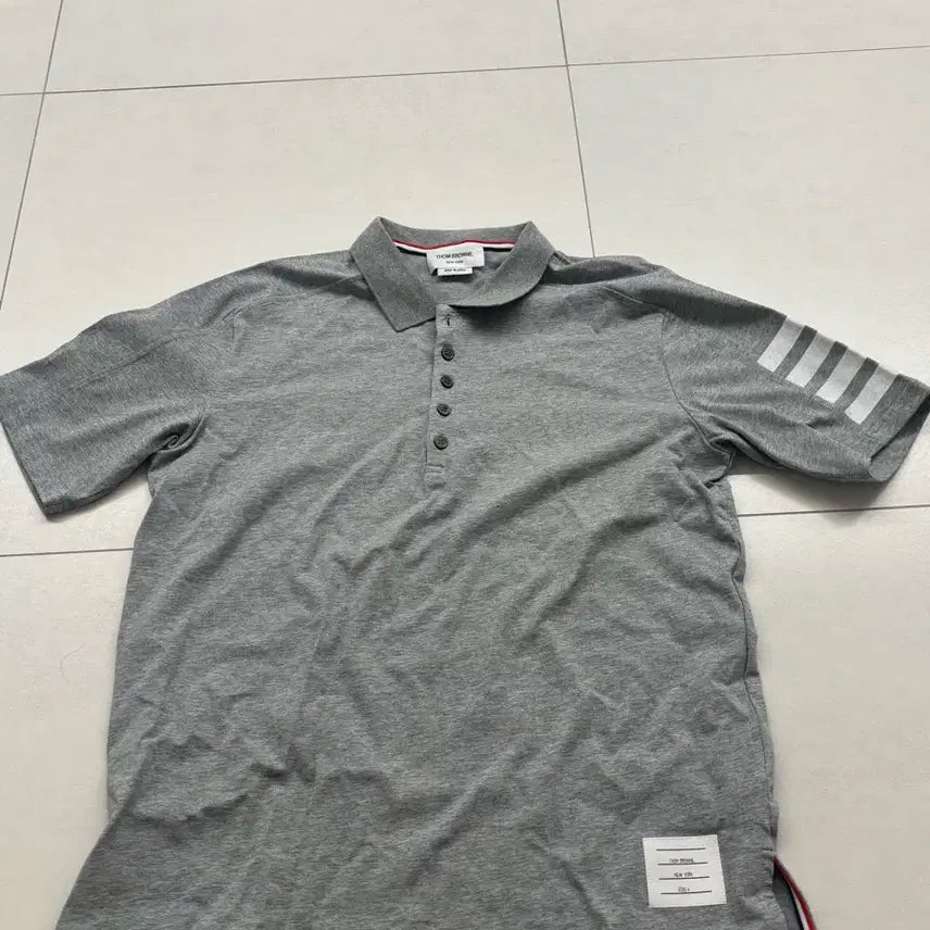 [BUNJANG] Thom Browne Diagonal Stripe Pique Polo Shirt / [size4][정품] 톰브라운 사선 완장 카라티 새상품급