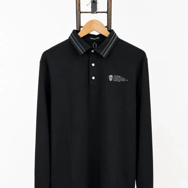 [BUNJANG] Amazing Cree Men's Golf Long Sleeve Polo Shirt / #어메이징크리# 남자골프카라티 판매