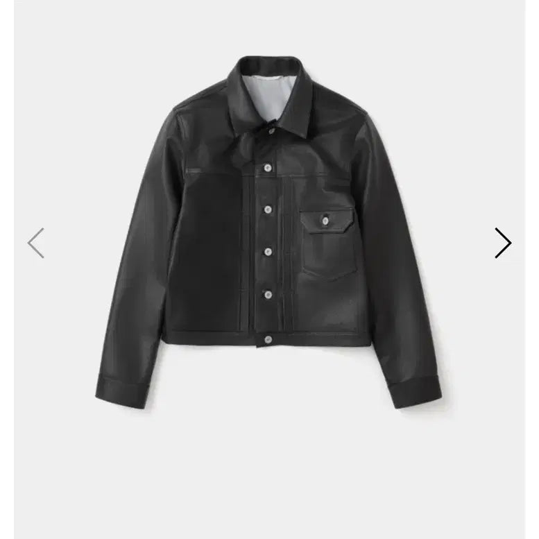[BUNJANG] Kang Jeongseok Leather Trucker Jacket / 강정석 레더 트러커 자켓